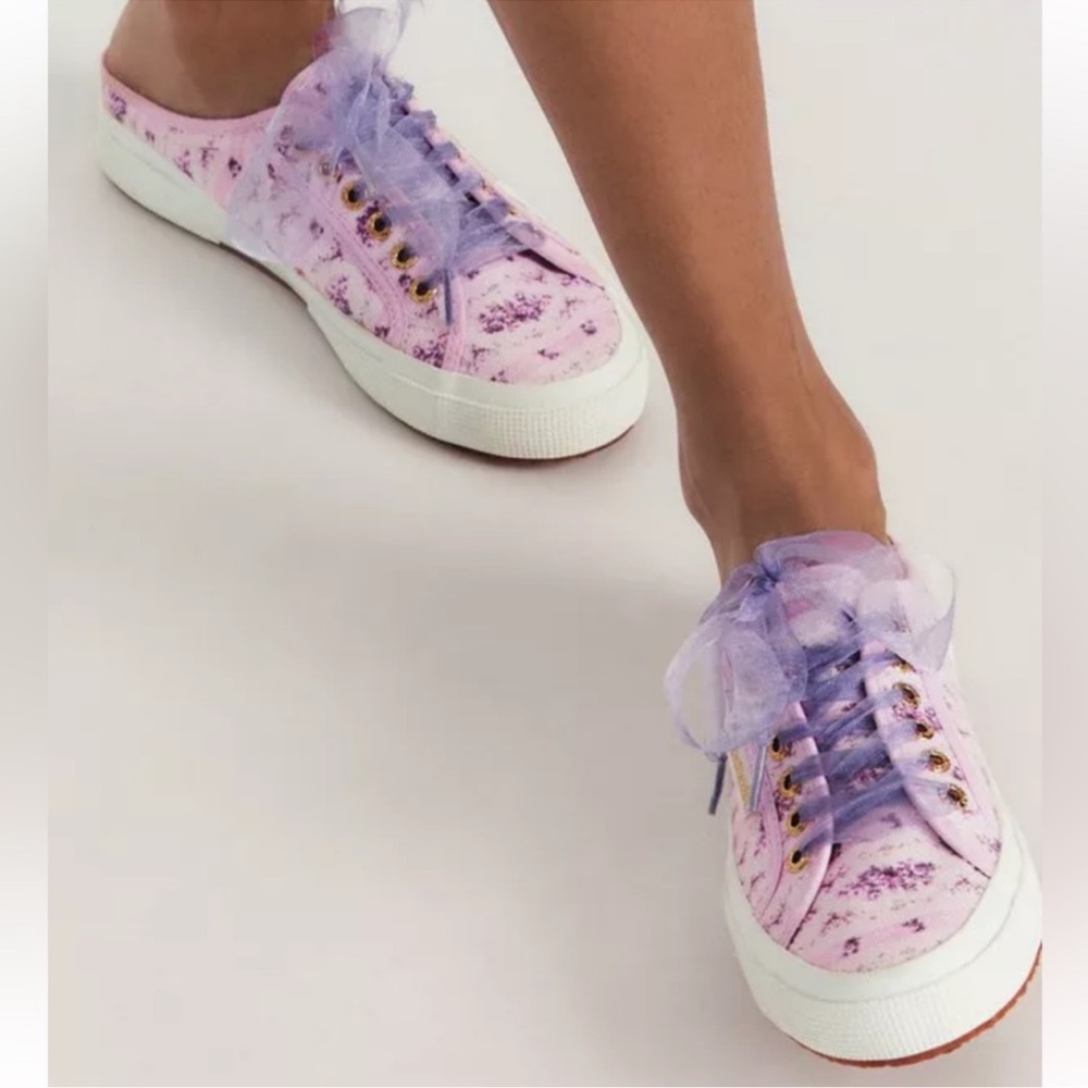 LoveShackFancy x Superga Mule Sneakers sz 10 NIB In Ripe Grapevine